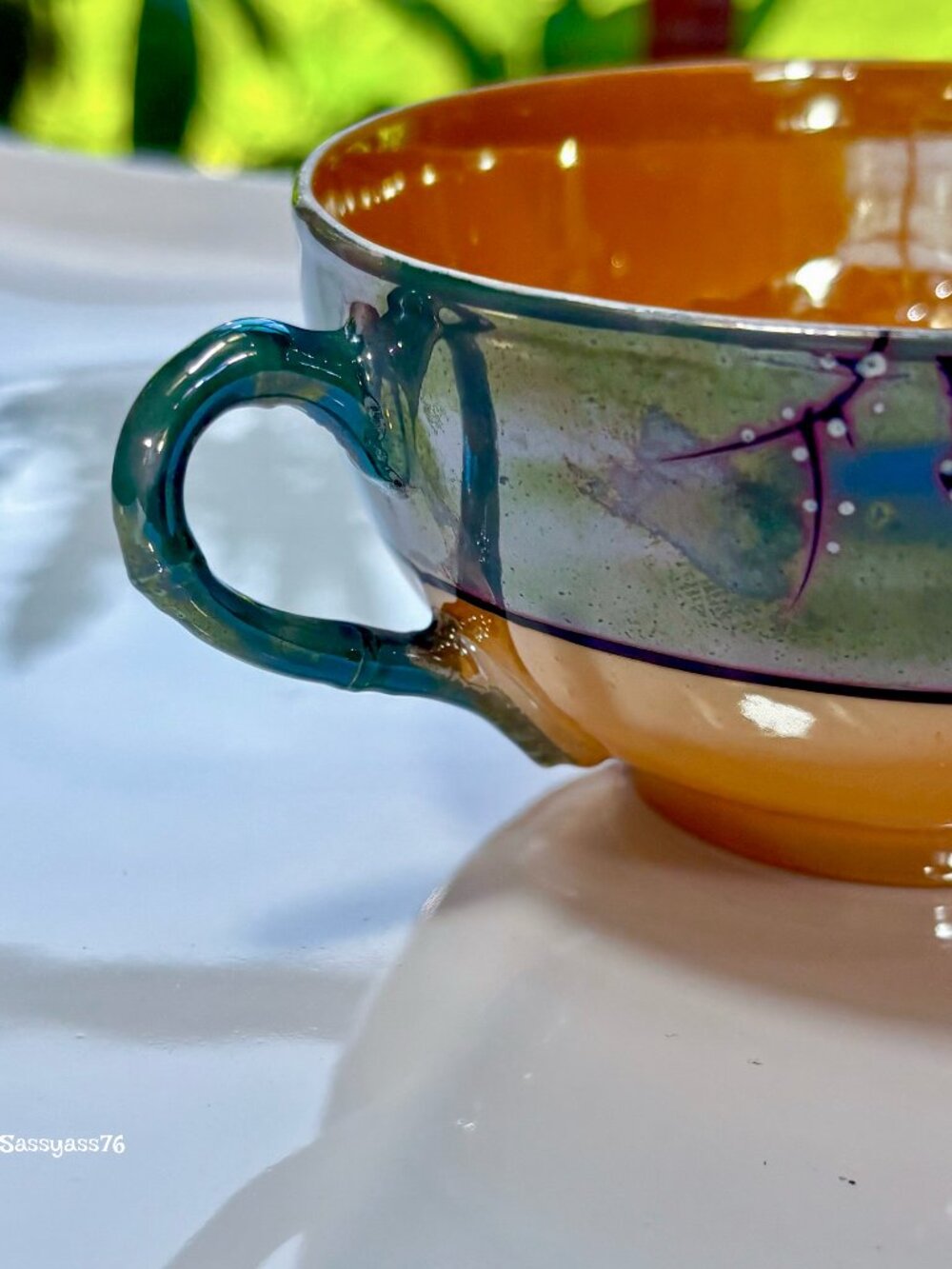 🆕VTG▪️ 15 Pc Authentic Japanese Hand Painted Lusterware CHERRY BLOSSOM Tea Set - Picture 3 of 15